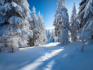 winter landscape with trees