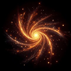 Obraz premium fire and spark of divine light ,black background png 