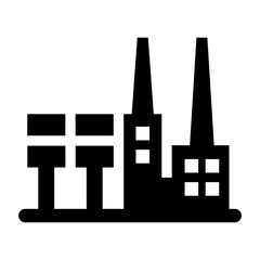 Fototapeta premium Factory icon vector illustration graphic design