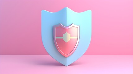 3d security safe icon. 3D shield protection icon UHD Wallpaper