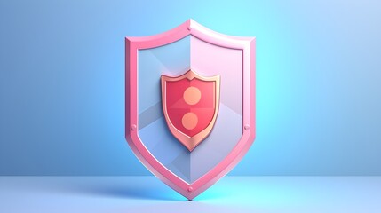 3d security safe icon. 3D shield protection icon UHD Wallpaper