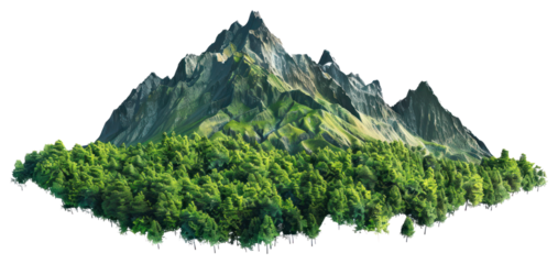 PNG Majestic mountain with lush forest