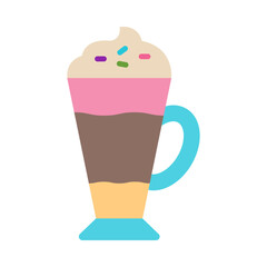 Latte Macchiato Flat Icon