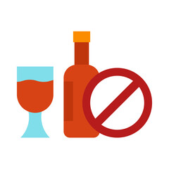 No Alcoholic Drink Flat Icon