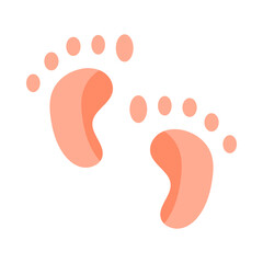 Baby Feet Flat Icon