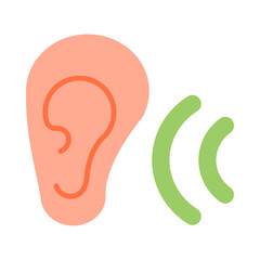 Listening Flat Icon