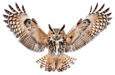 PNG Majestic owl in flight