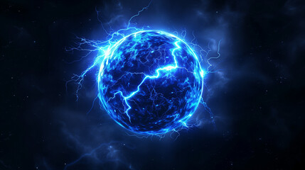 Fantastic electric planet. Space landscape