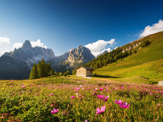 sunrise in the mountains