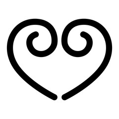 Heart icon in thin line style. Vector illustration graphic design