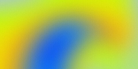 Colorful modern gradient background yellow and blue texture noise