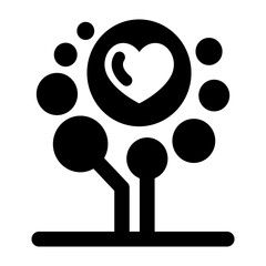 Love tree icon vector illustration graphic design