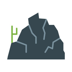 Obraz premium Rock Flat Icon