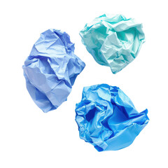 Fototapeta premium Three pieces of paper with blue and green colors