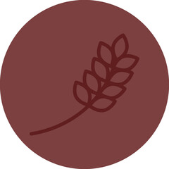 Wheat Vector Line Maroon Circle Maroon