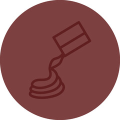 Cream Vector Line Maroon Circle Maroon