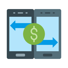 Money Transfer Flat Icon