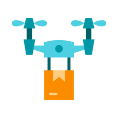 Drone Delivery Flat Icon