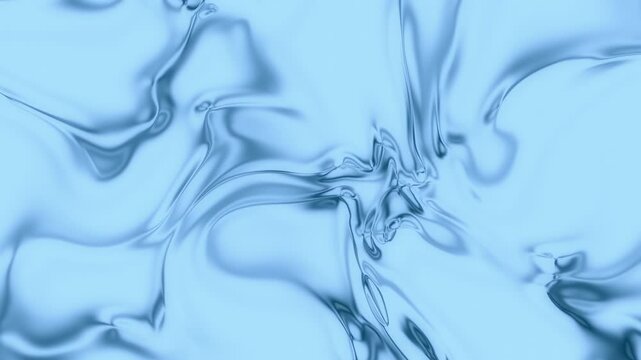 Abstract Silver fluid mercury alloy metal liquid water surface flow background, metals chemical oil materials smelting melting, shiny silk satin texture backdrop - Loop