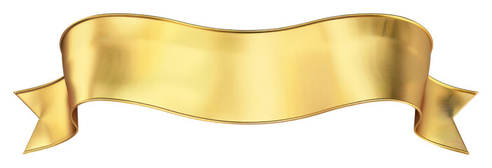 PNG  Elegant gold ribbon banner illustration