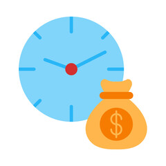 Time Is Money Flat Icon