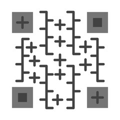 Obraz premium Qr Code Flat Icon