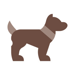 Dog Walking Flat Icon