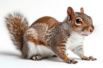 Squirrel on white background