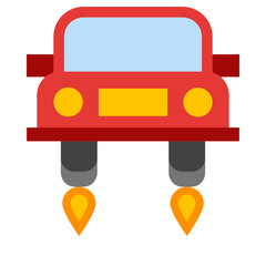 Hover Car Flat Icon