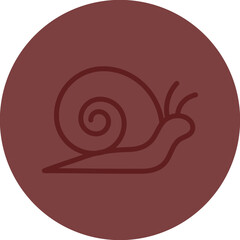 Snail Vector Line Maroon Circle Maroon