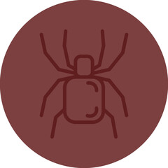 Tarantula Vector Line Maroon Circle Maroon