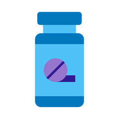 Fototapeta premium Aspirin Flat Icon