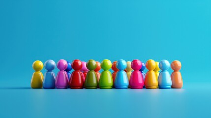 A group of cartoon people are connected to each other in a web