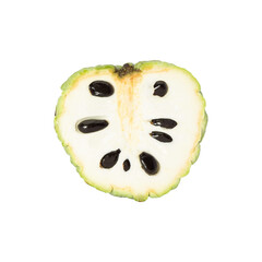 custard apple, cutout, full depth of field.