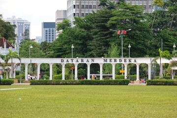 Kuala Lumpur, Malaysia on May 21, 2023. Medan Merdeka (or Merdeka Square) is located in Kuala...