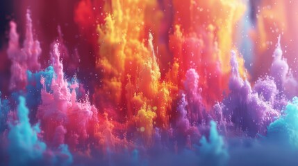 Abstract Rainbow Pattern with Vivid, High-Quality Pigments, Colorful Swirls and Blends in Vibrant Hues, Digital Art, Abstract Background, Abstract Design, Modern Art, Artistic Expression, Colorful