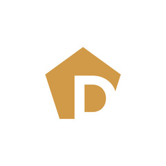 Letter D logo design vector with universal form and creative idea