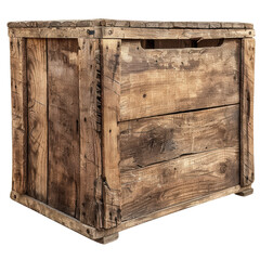 A wooden box with a wooden lid