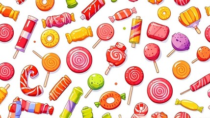 seamless pattern with candies