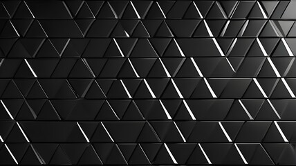 Obraz premium 3D Black Triangular Tile Wall Semigloss Background