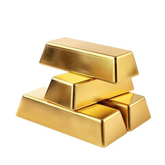 Three gold bars stacked on top of each other