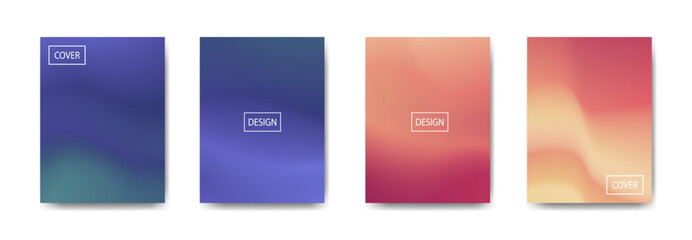 set of abstract background with beautiful gradation color, colorful background for poster flyer banner backdrop.vertical banner.cool fluid background vector illustration