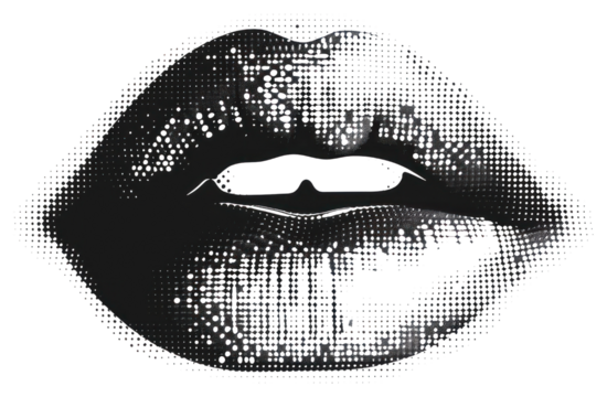 PNG Pop art lips illustration - Powered by Adobe