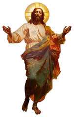 PNG Religious figure with radiant halo