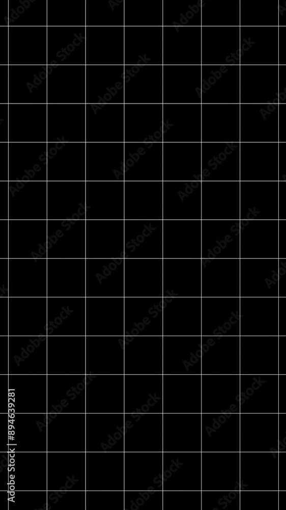 Poster black background with animated waving white wireframe grid line fit for alpha channel or overlay lay