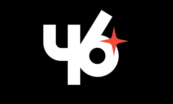 46 Star Logo Orange Modern Light Simple