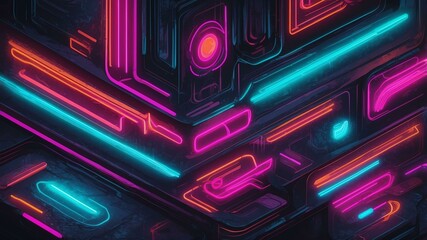 textured abstract retro neon