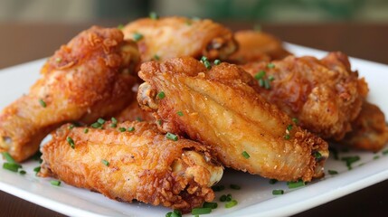Deep fried chicken wings