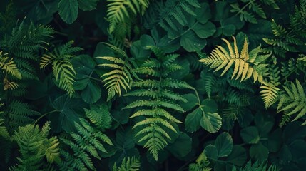 Delicate green fern foliage