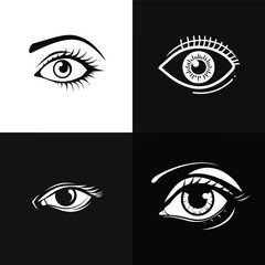 Eye logo design vector illustration